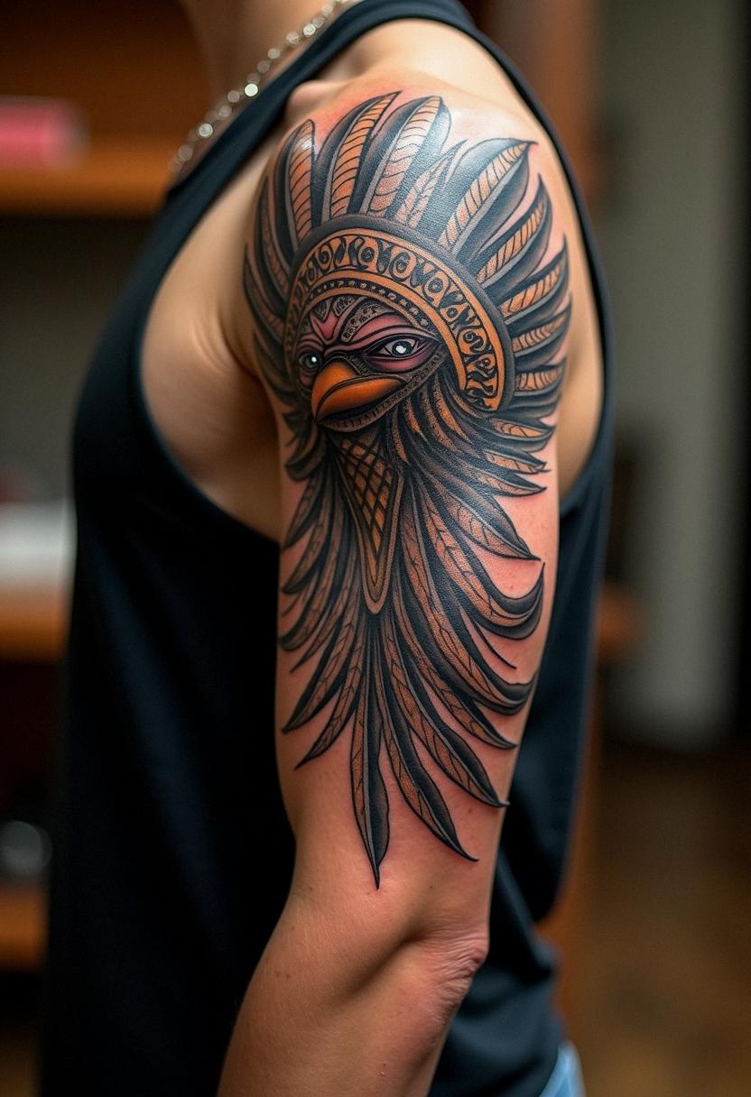 aztec eagle warrior tattoo