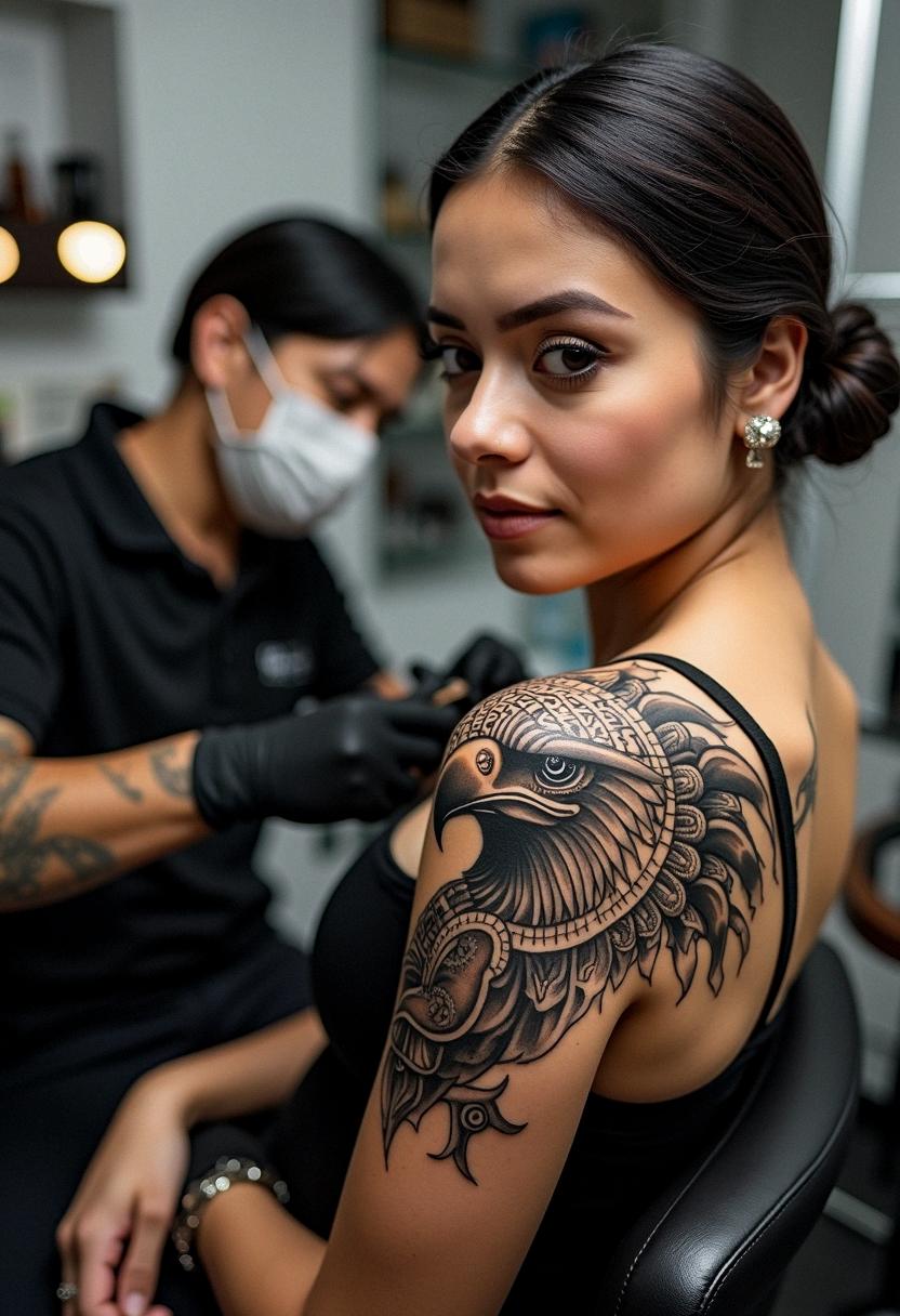 aztec eagle warrior tattoo