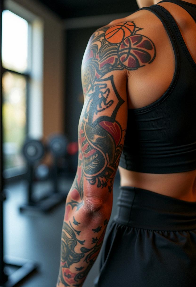 basketball tattoos