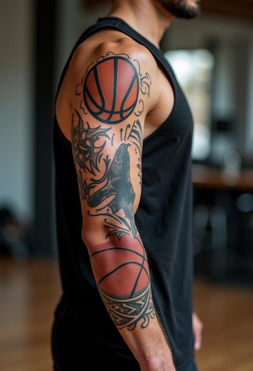 basketball tattoos