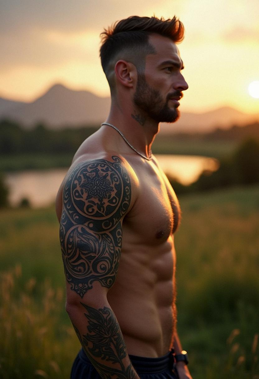 bicep tattoos for men