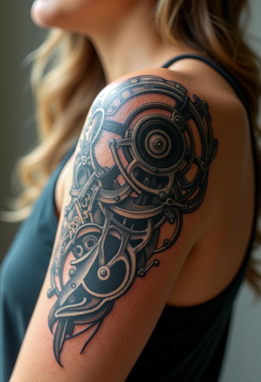 bio mechanical tattoo