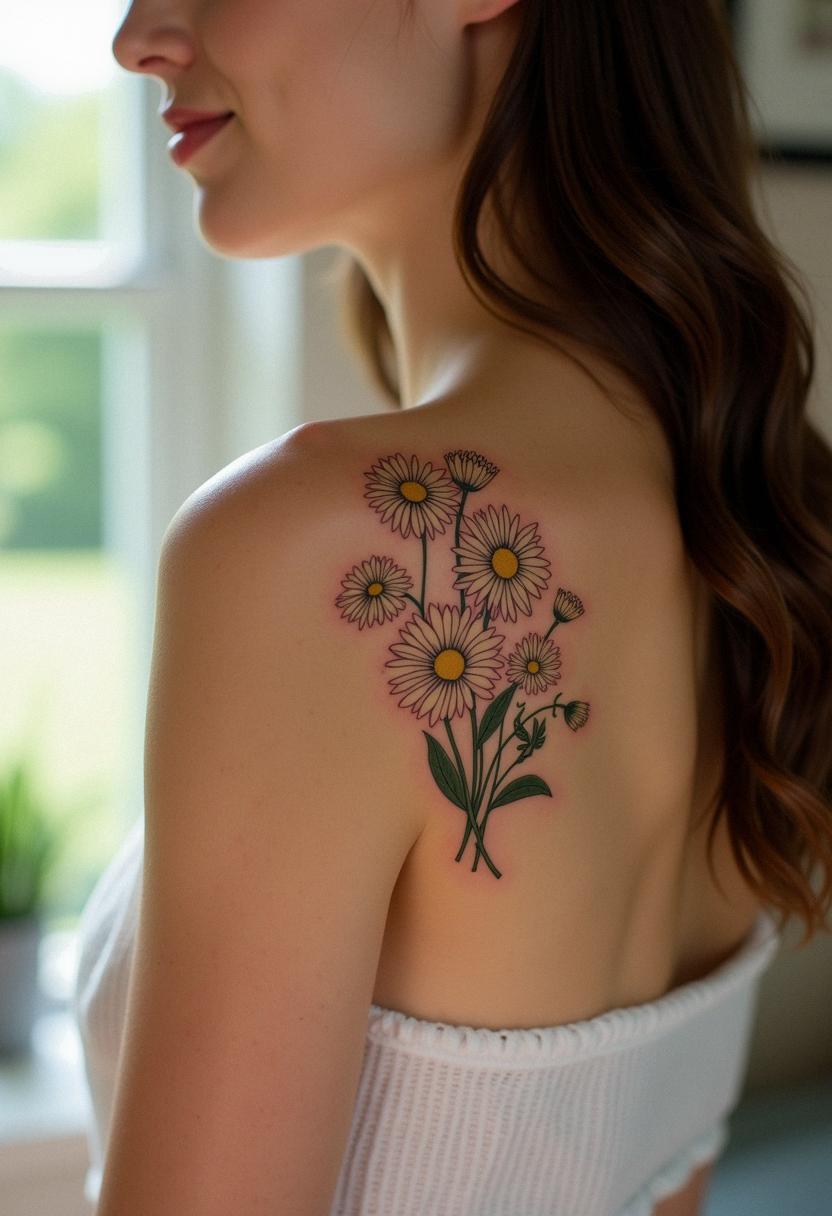 birth flower april tattoos