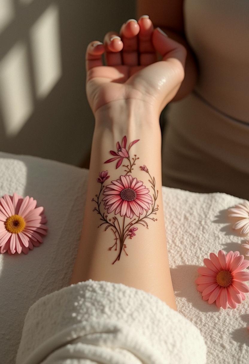 birth flower april tattoos