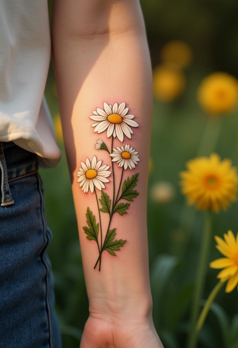 birth flower april tattoos