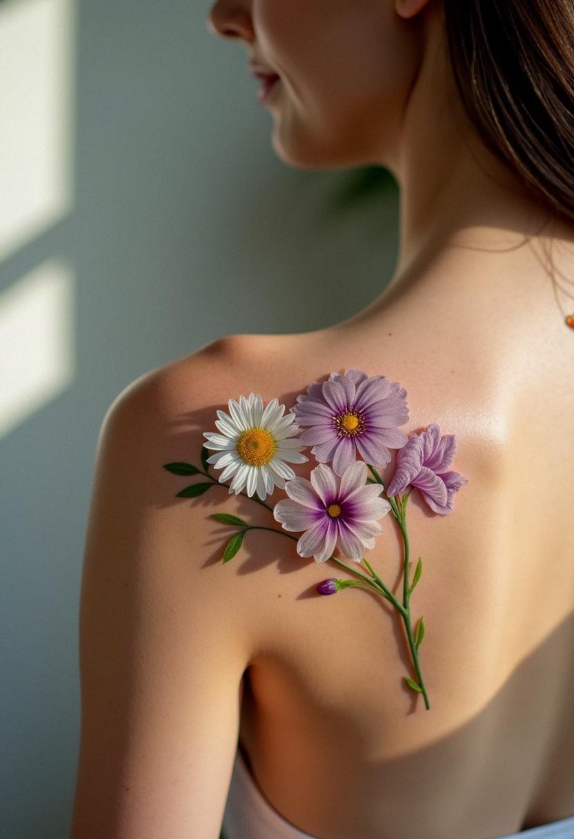 birth flower april tattoos