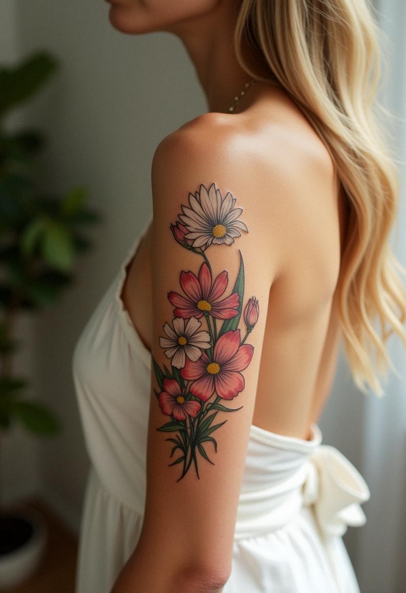 birth flower april tattoos