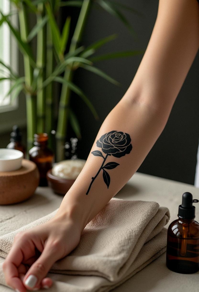 black rose tattoo