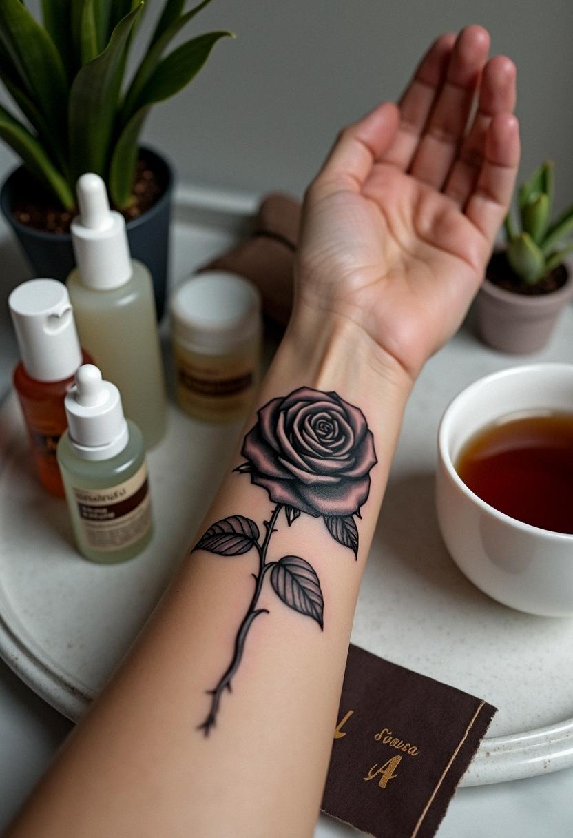 black rose tattoo