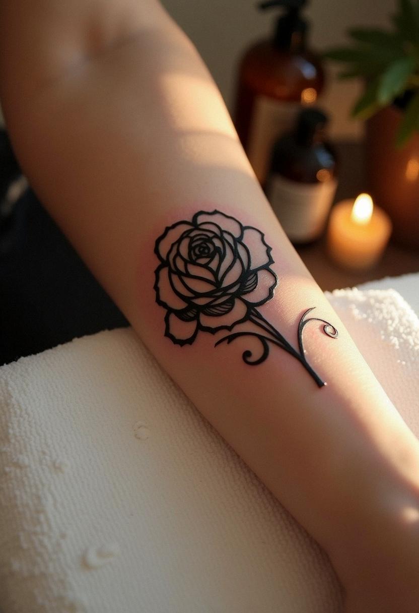 black rose tattoo