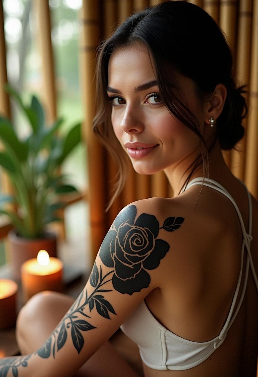 black rose tattoo