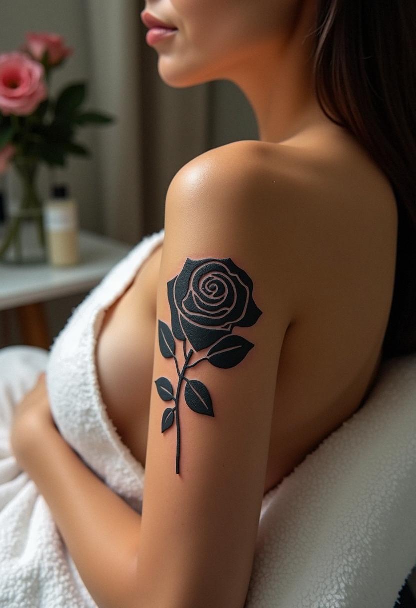 black rose tattoo