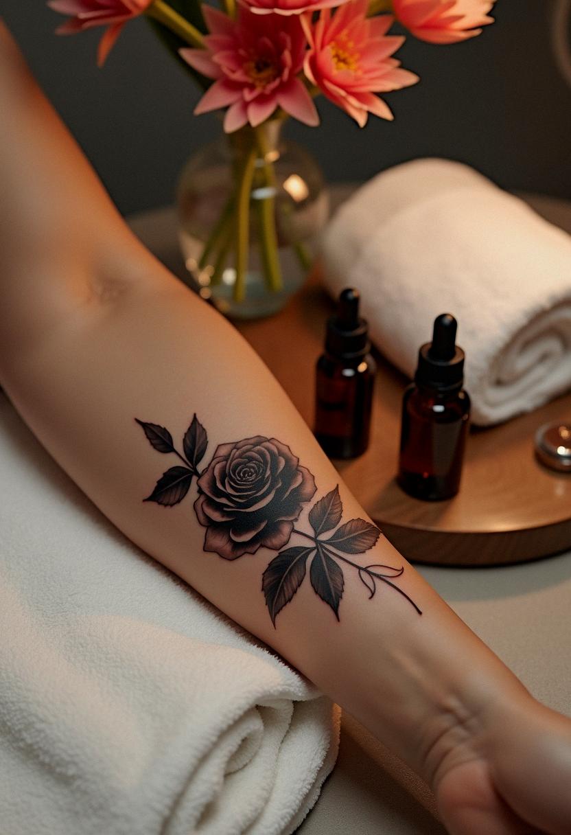 black rose tattoo