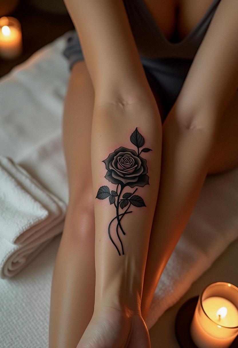 black rose tattoo