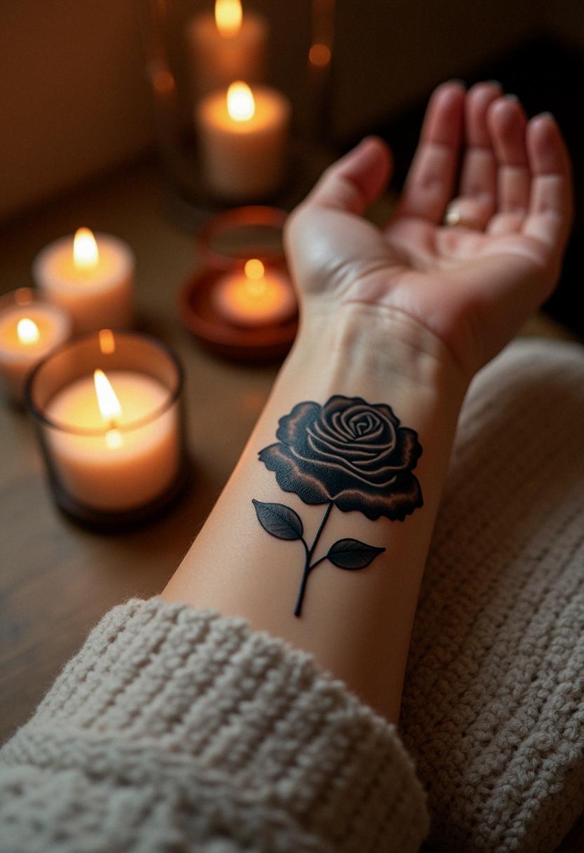 black rose tattoo