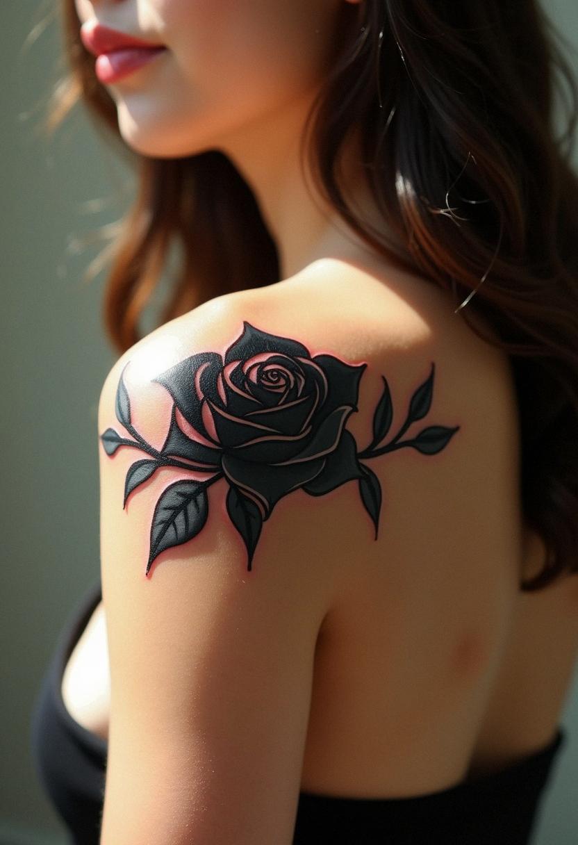 black rose tattoo