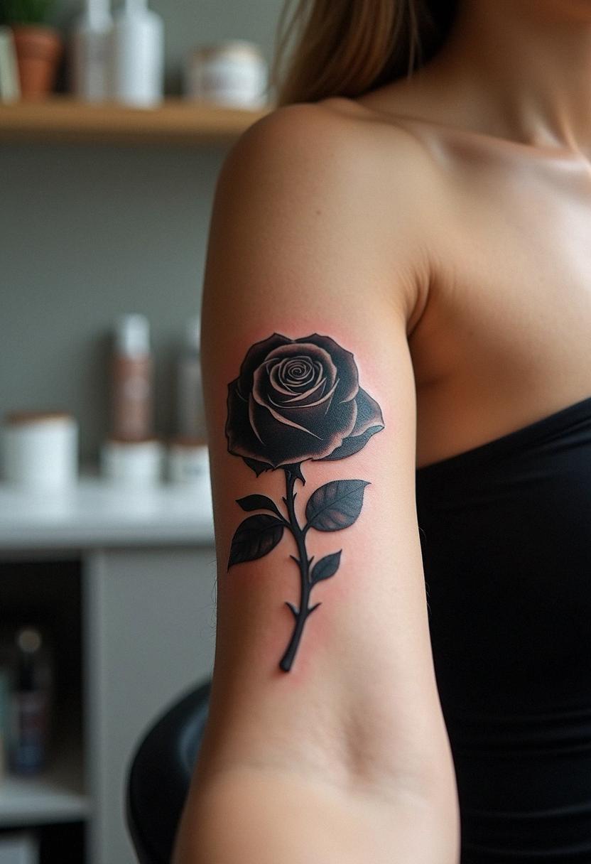 black rose tattoo