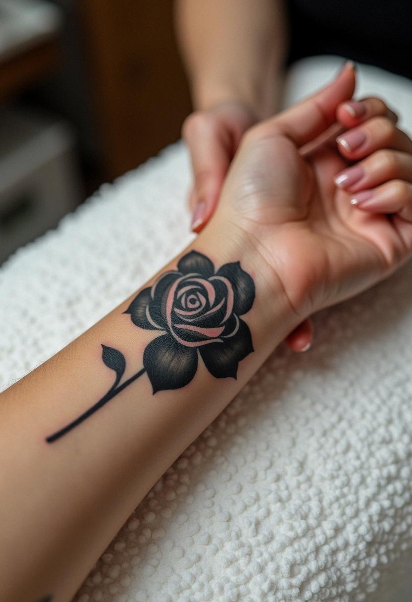 black rose tattoo
