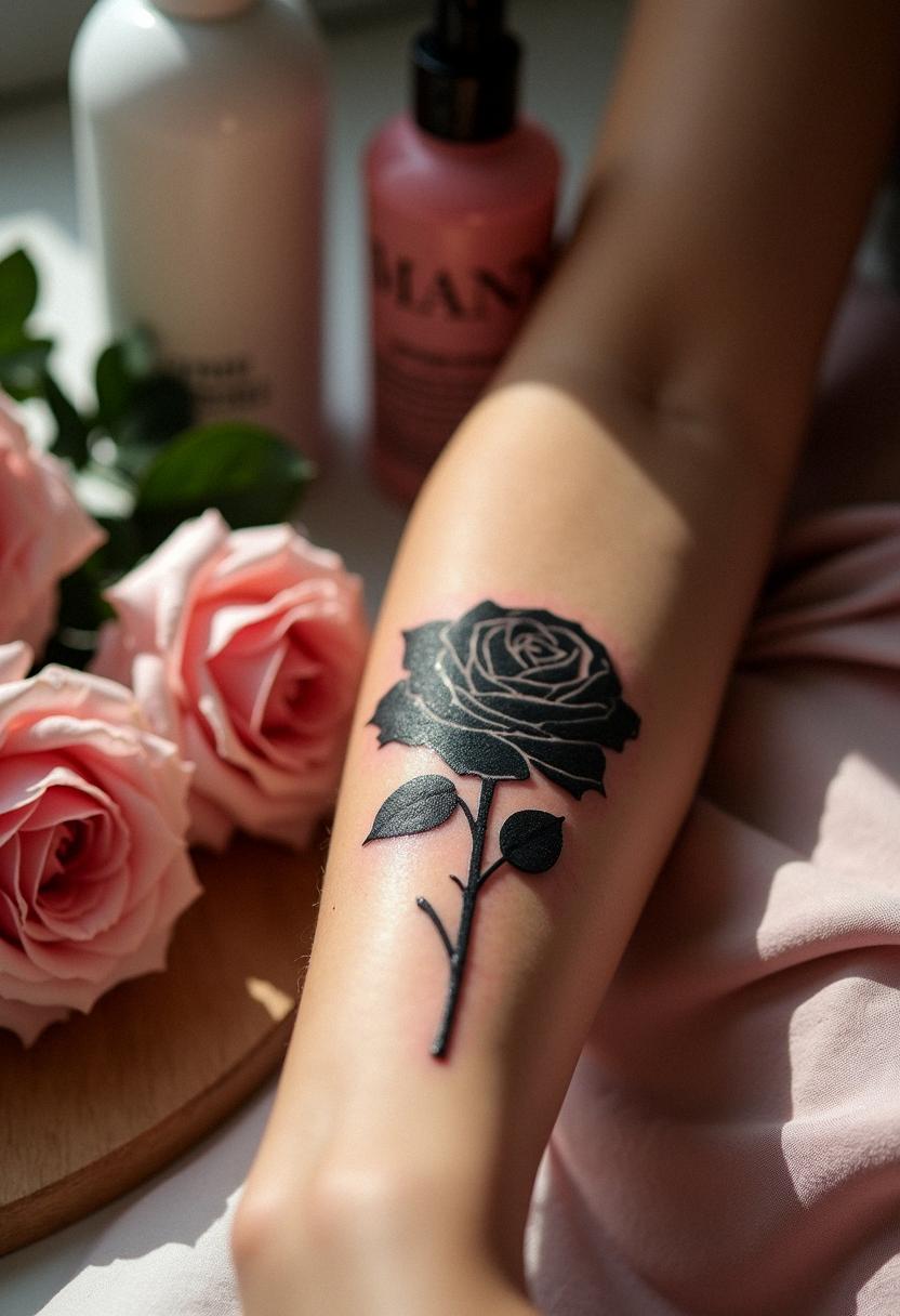 black rose tattoo