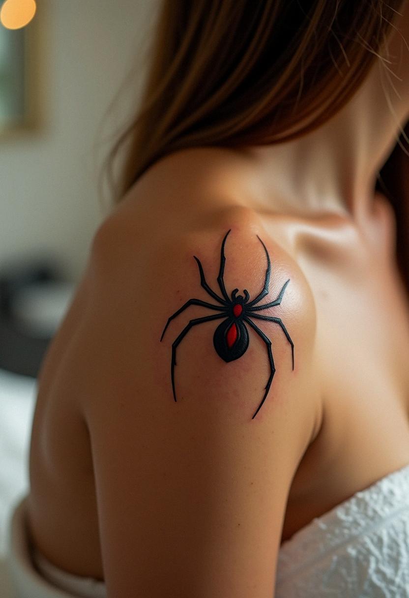 black widow spider tattoo