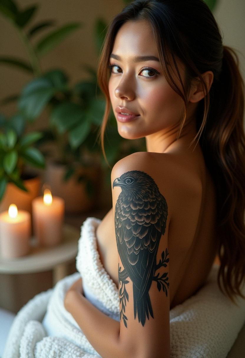 blackhawk bird tattoo