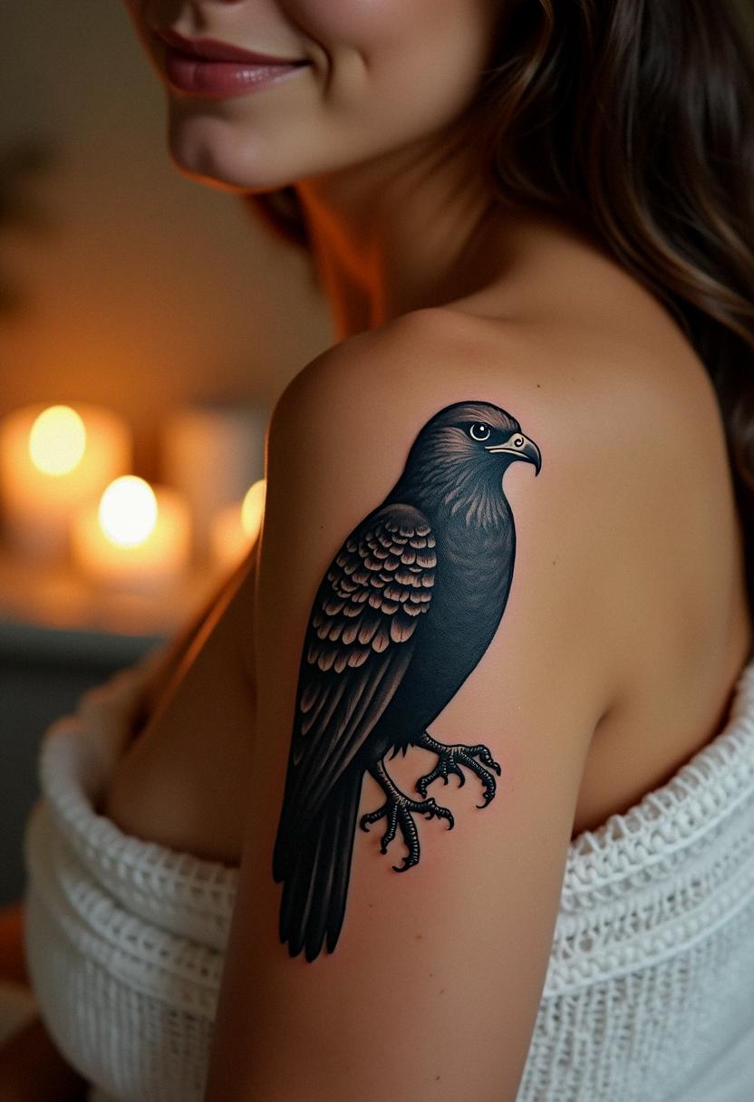 blackhawk bird tattoo