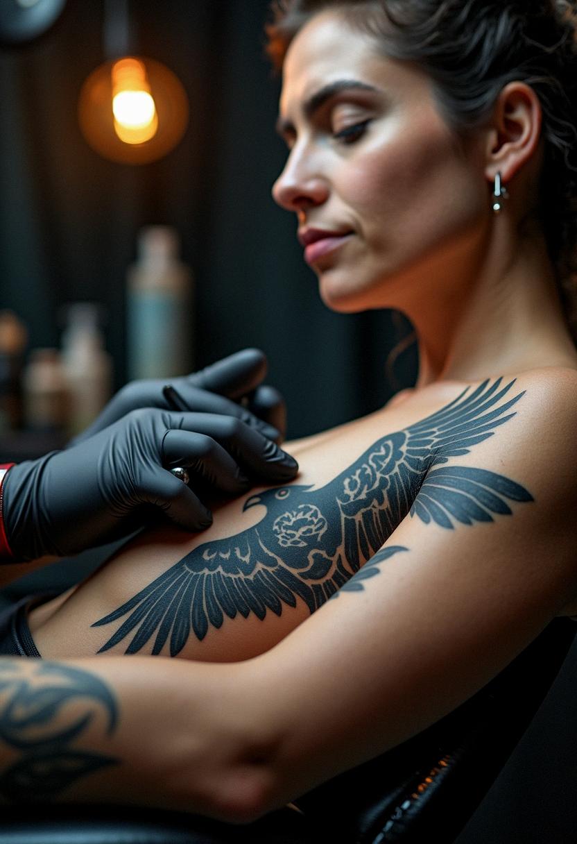 blackhawk bird tattoo