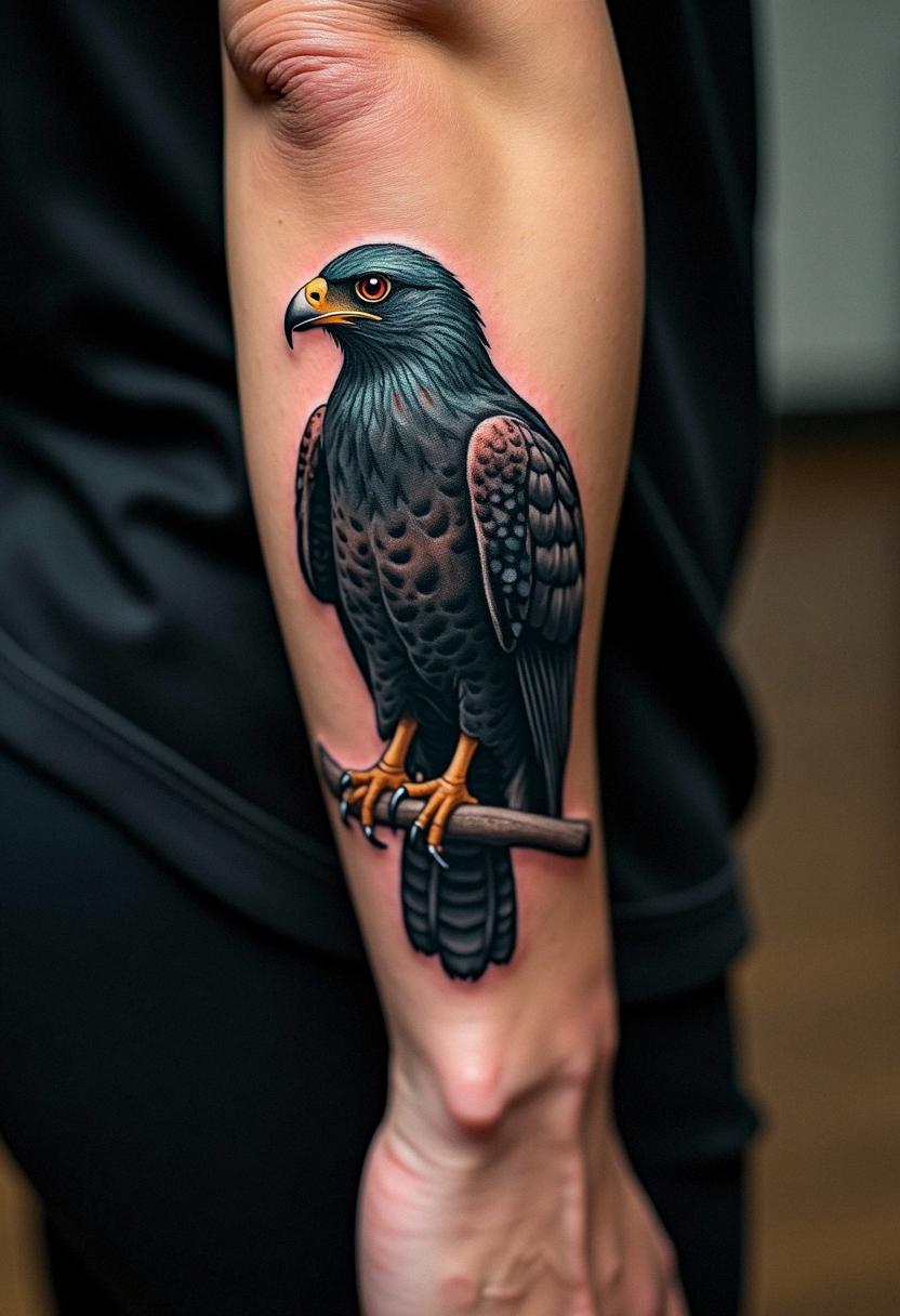blackhawk bird tattoo
