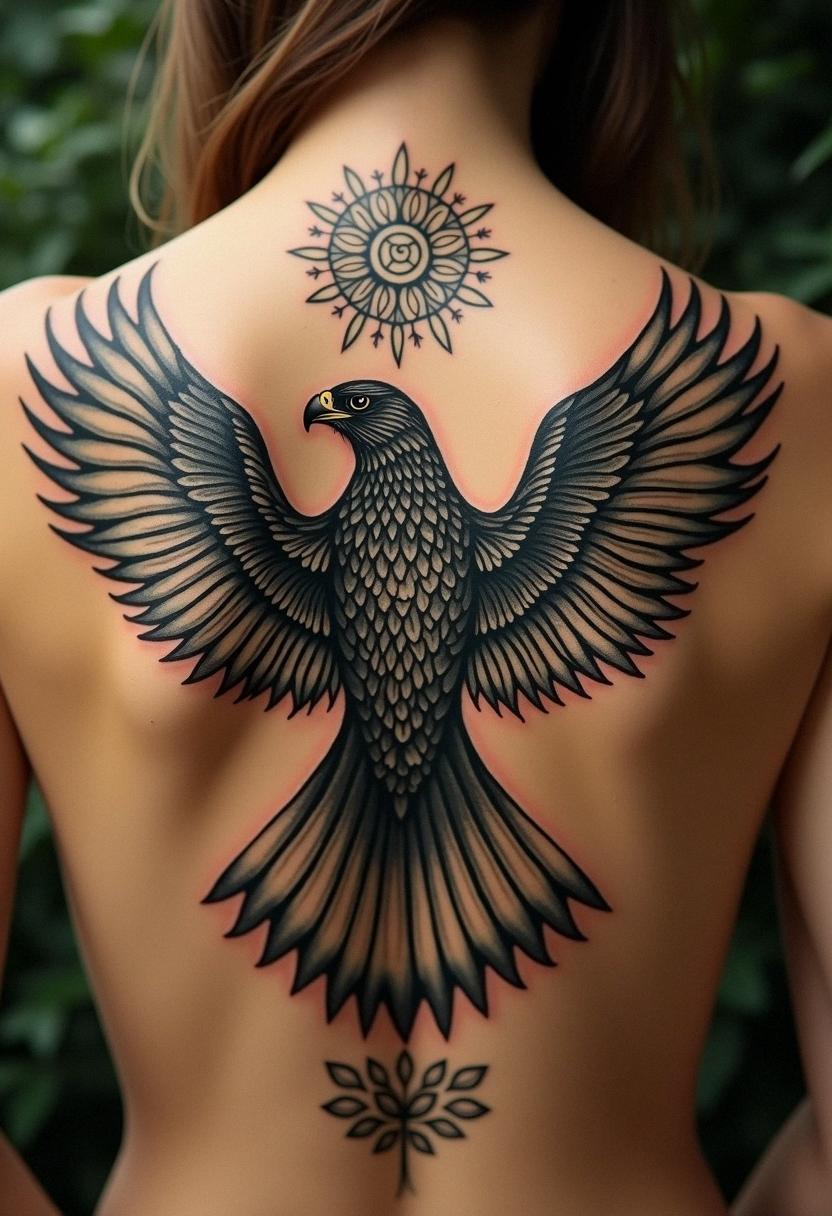 blackhawk bird tattoo