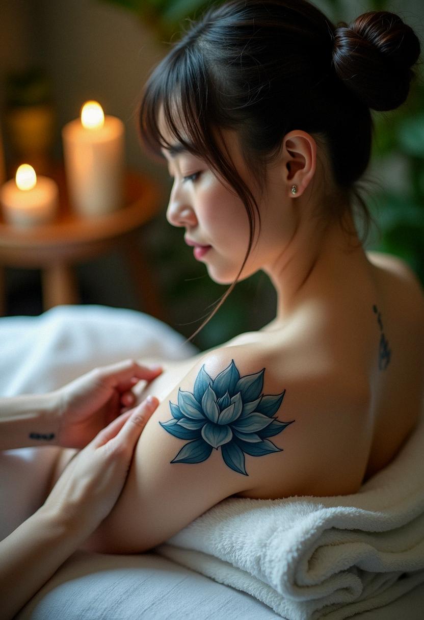 blue lotus tattoo