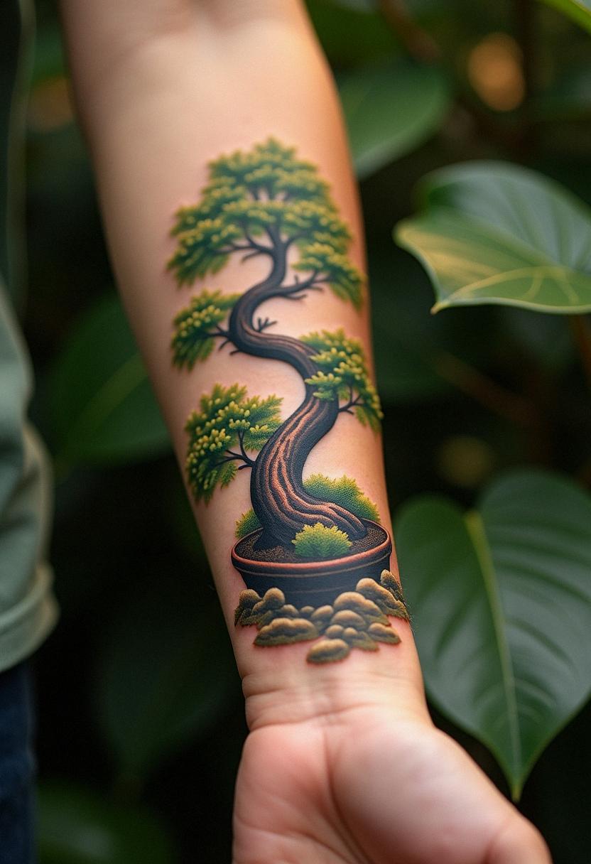 bonsai tree tattoo