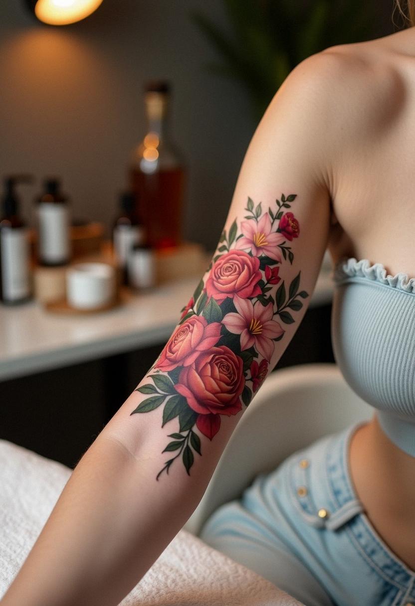 bouquet tattoo