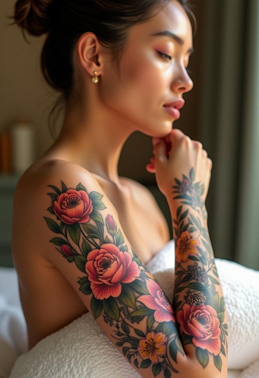 bouquet tattoo