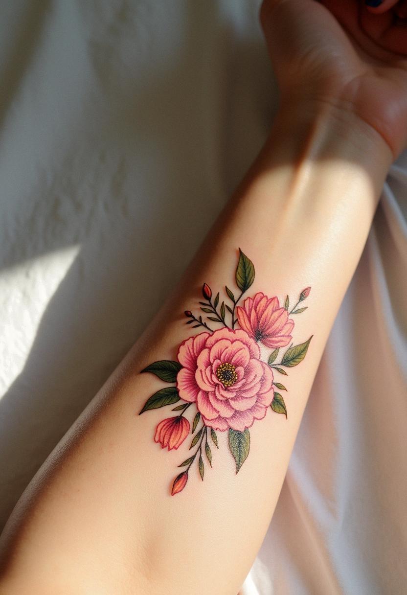 bouquet tattoo