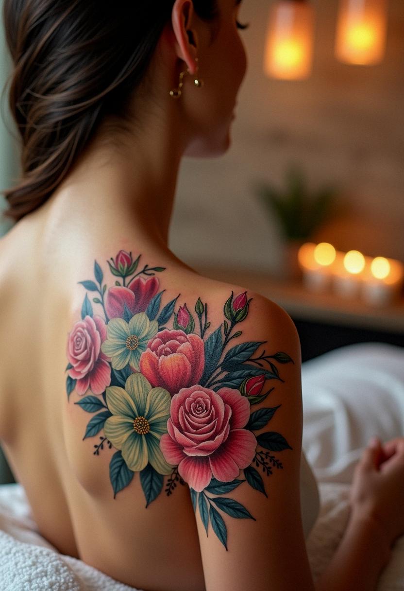 bouquet tattoo