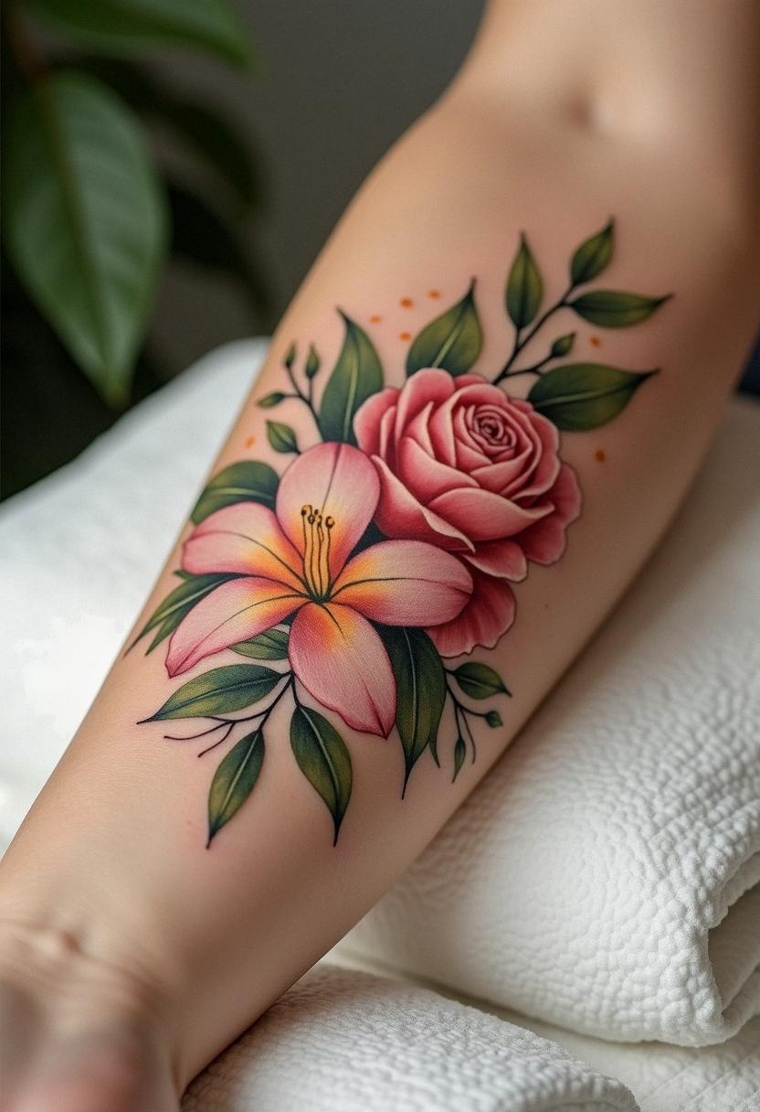 bouquet tattoo