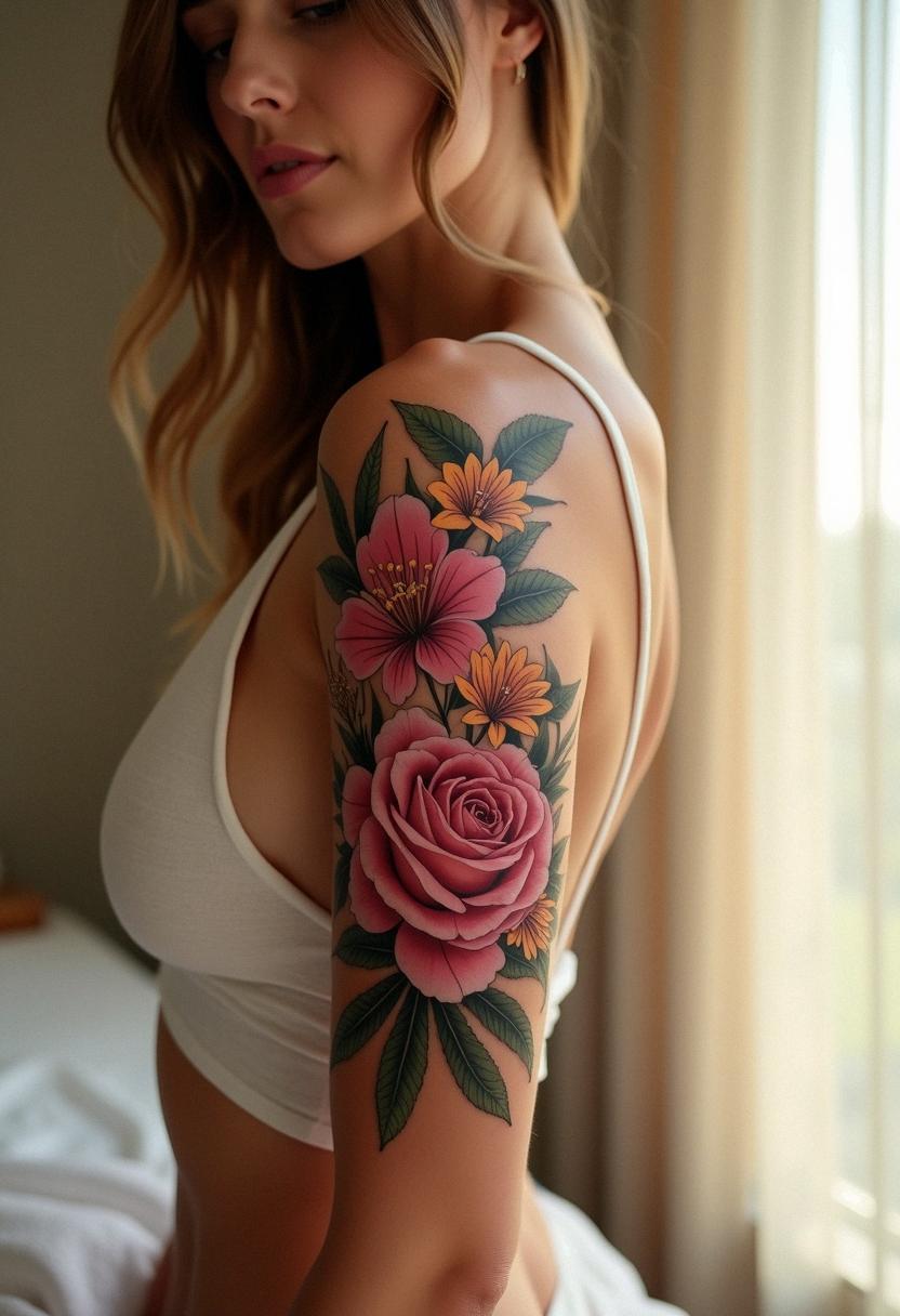 bouquet tattoo