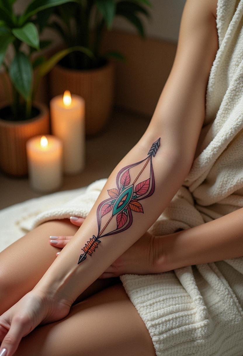 bow and arrow tattoo