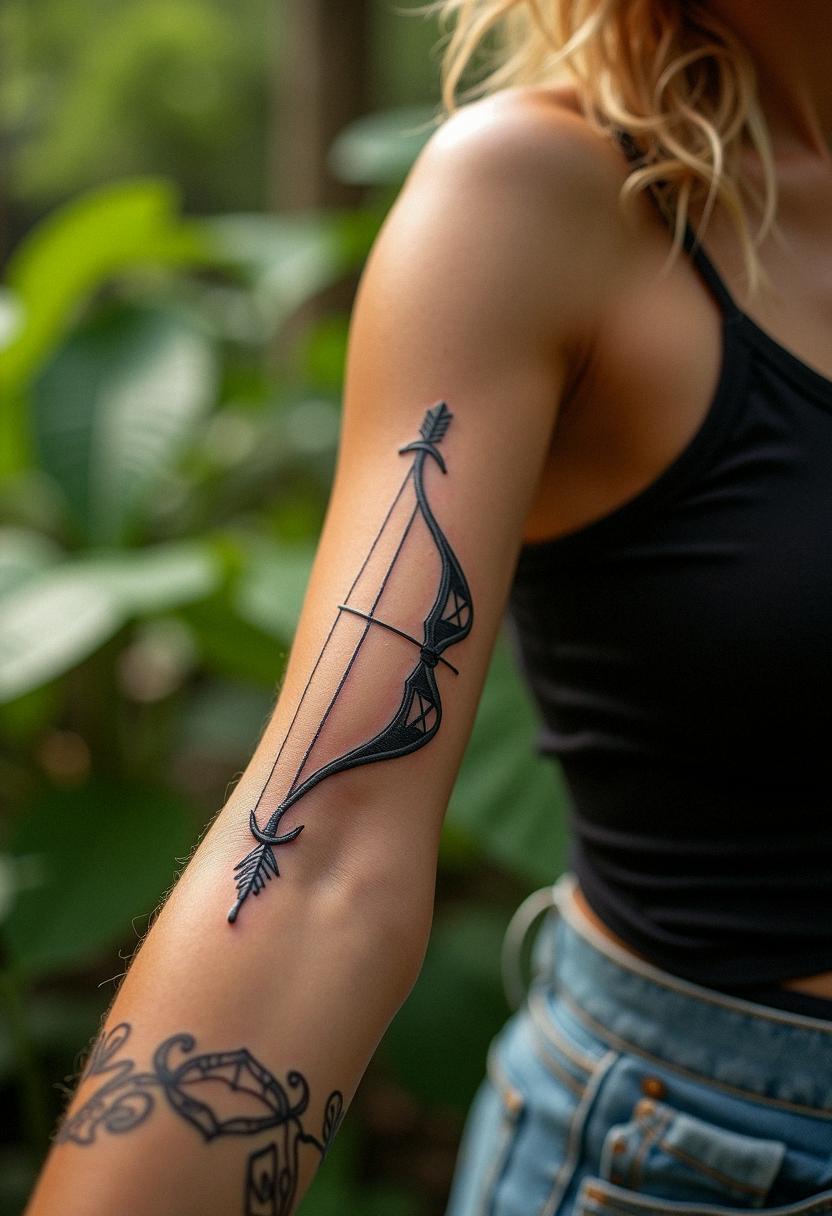 bow and arrow tattoo