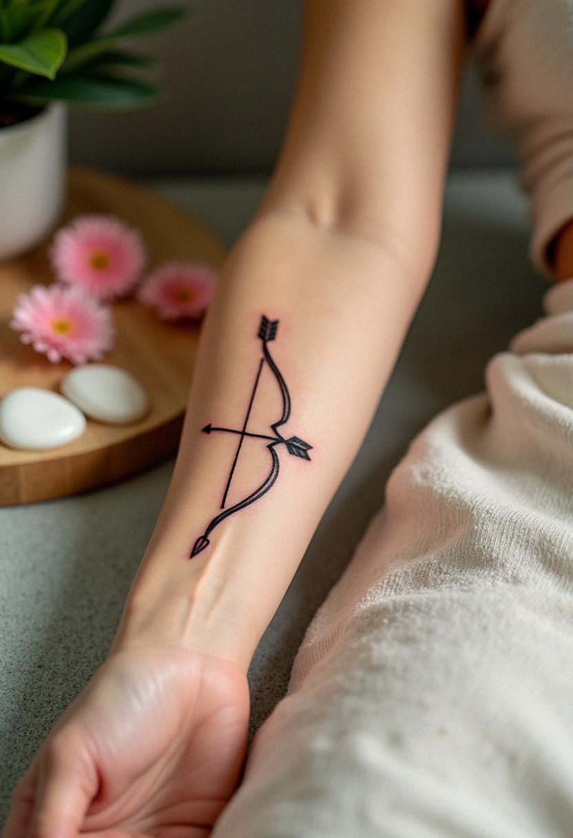 bow and arrow tattoo