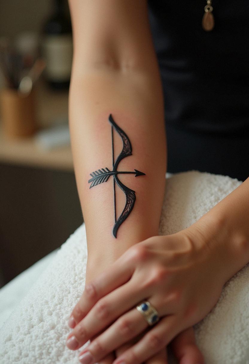 bow and arrow tattoo