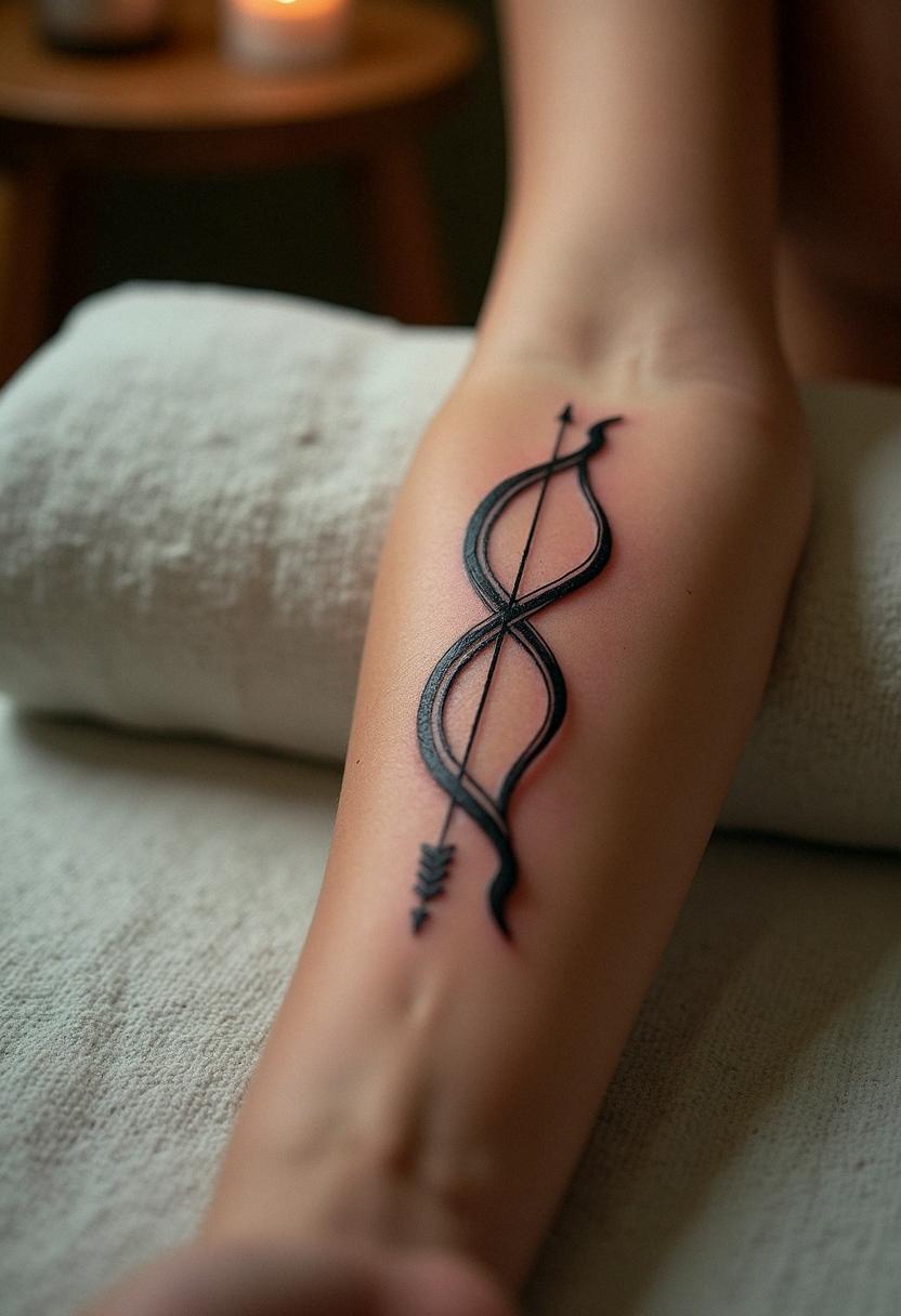 bow and arrow tattoo