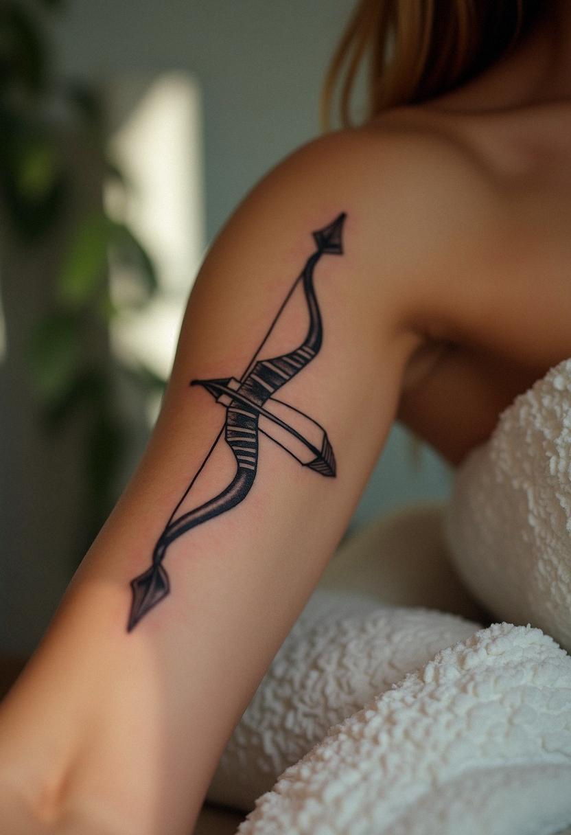 bow and arrow tattoo