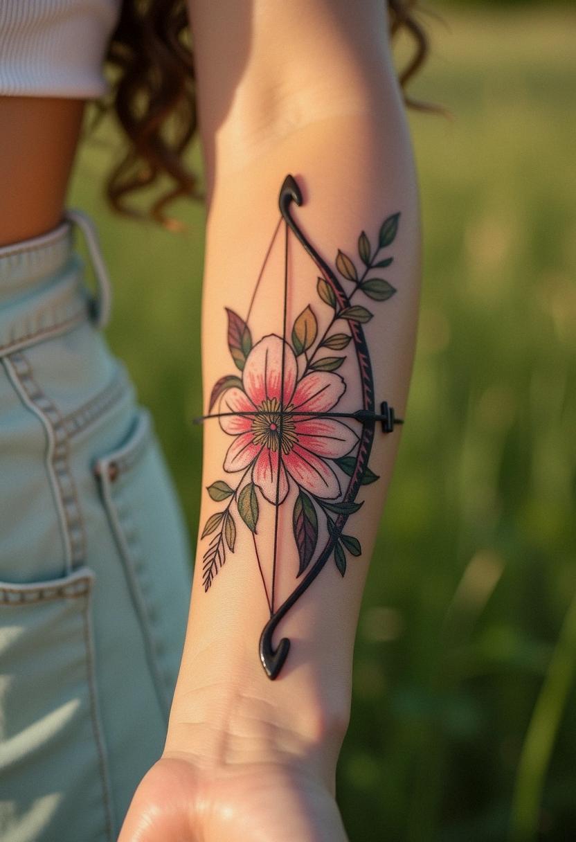 bow and arrow tattoo