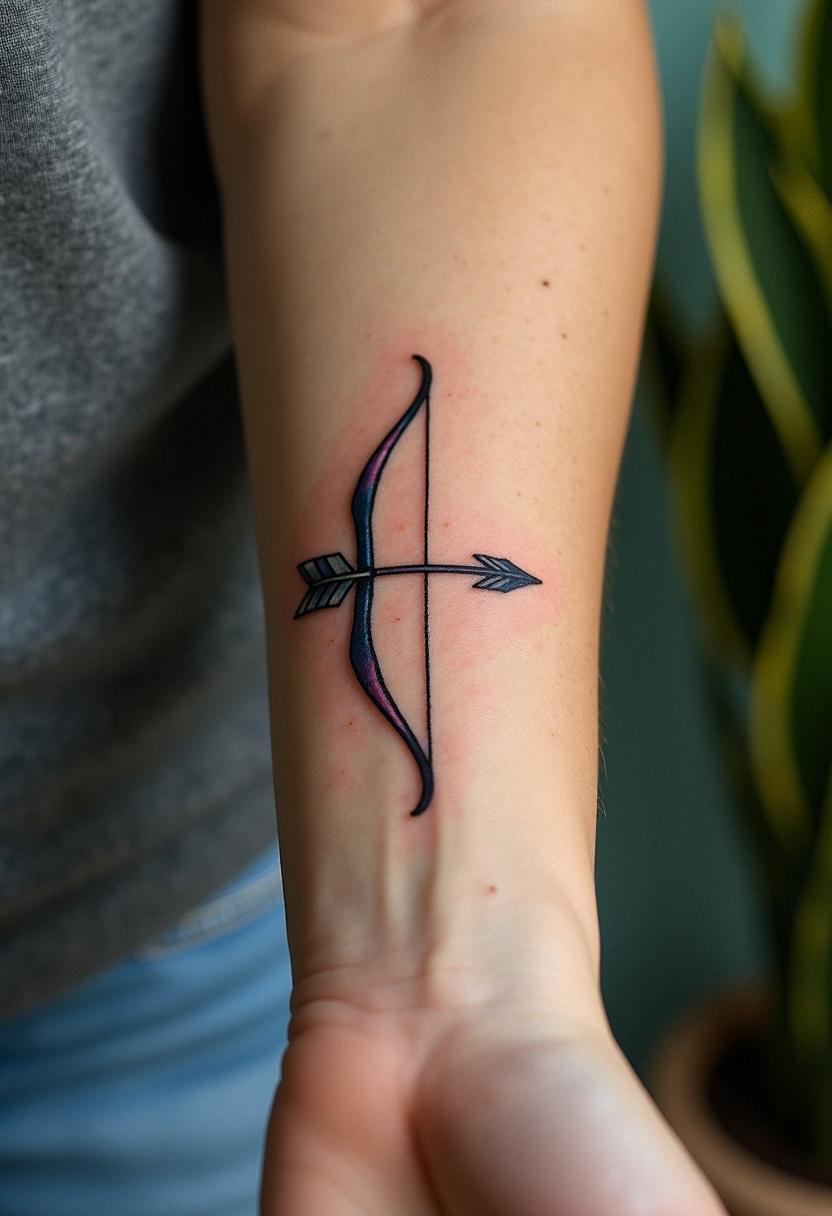 bow and arrow tattoo