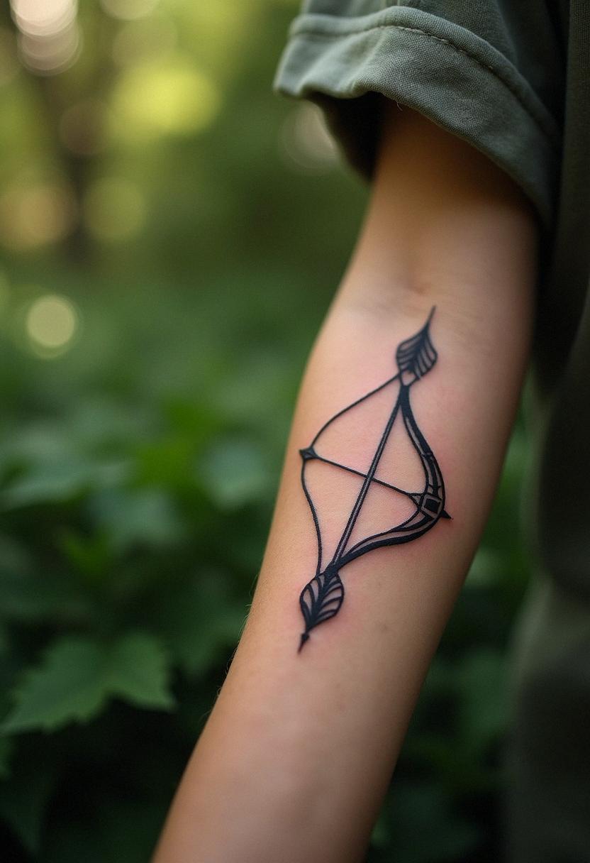bow and arrow tattoo