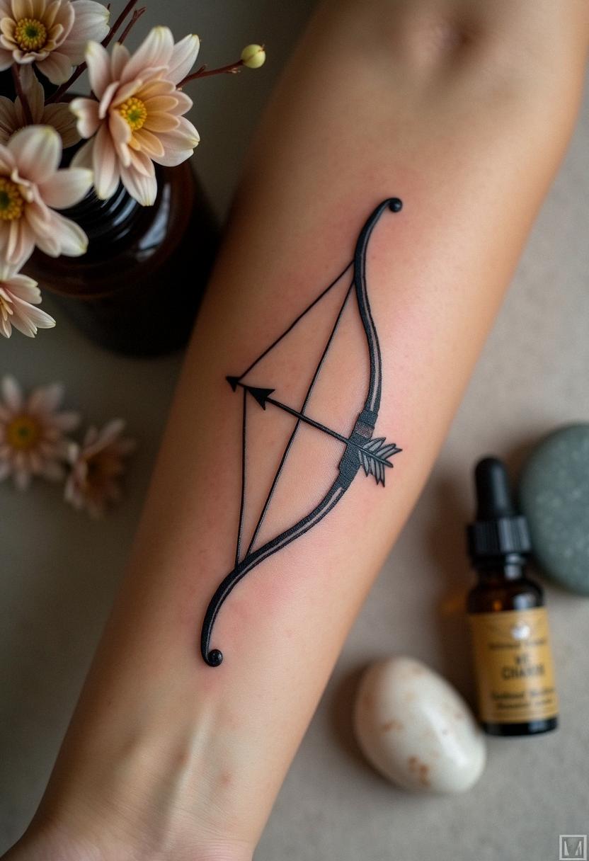 bow arrow tattoo