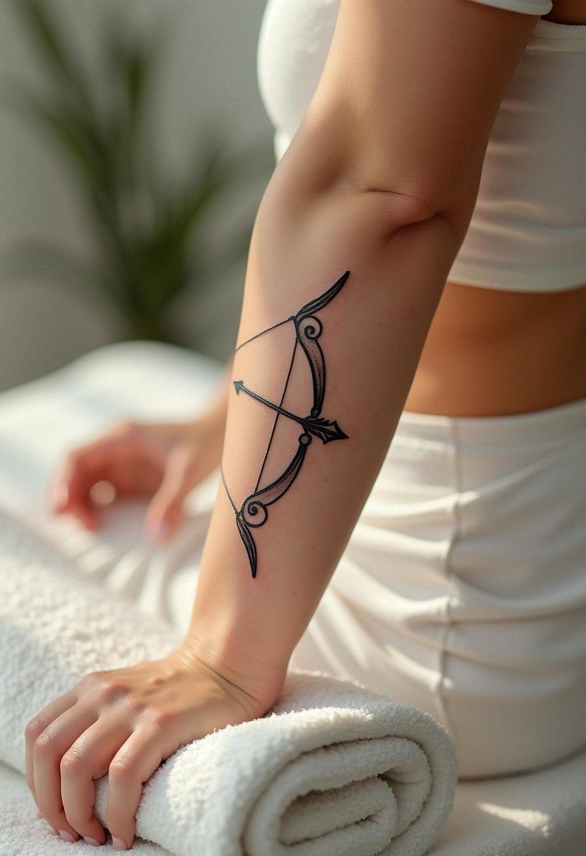 bow arrow tattoo