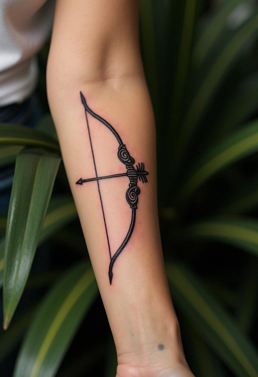 bow arrow tattoo