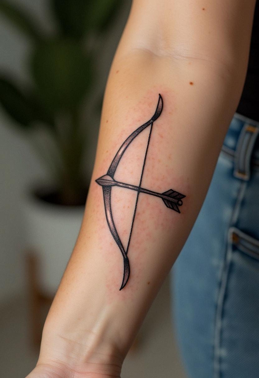 bow arrow tattoo